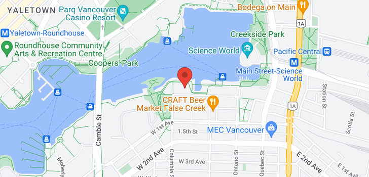 map of 905 168 W 1ST AVENUE